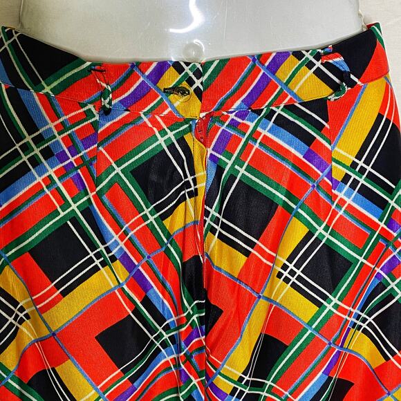 Douglas Marc Window Pane Plaid Maxi Skirt Union Made Tag Small Side Zip - Picture 5 of 7